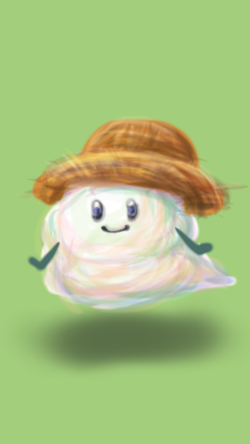 帽子をかぶった せきらんうん