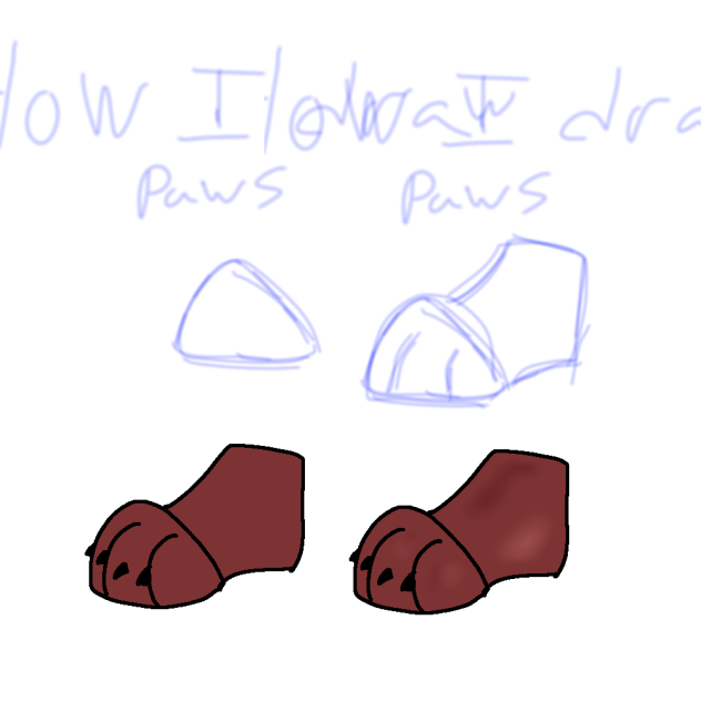 How I draw paws
