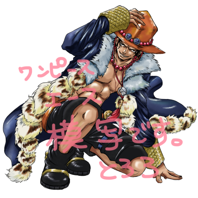 模写  ワンピース  エース