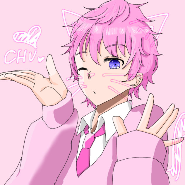 さとみくんの投げキッス