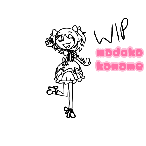 madoka kaname drawing I'm working on💓