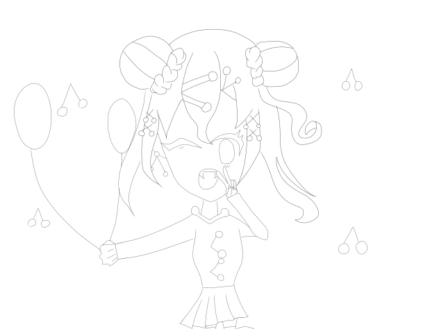 さくらんぼ🍒　塗り絵