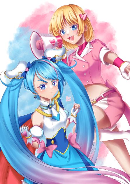 クロスオーバー-ヒーローガール達・キュアスカイ&mona