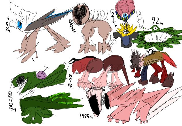 絵チャで描いてるバケモンの全身