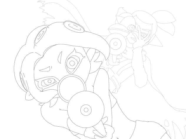 スプラ2 オクト　線画