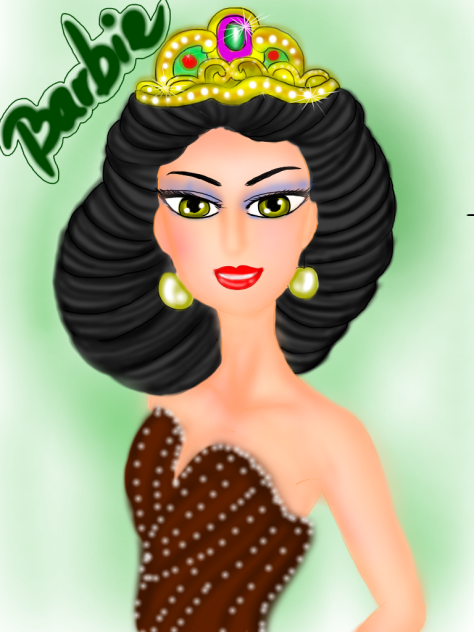 How to draw beauty barbie