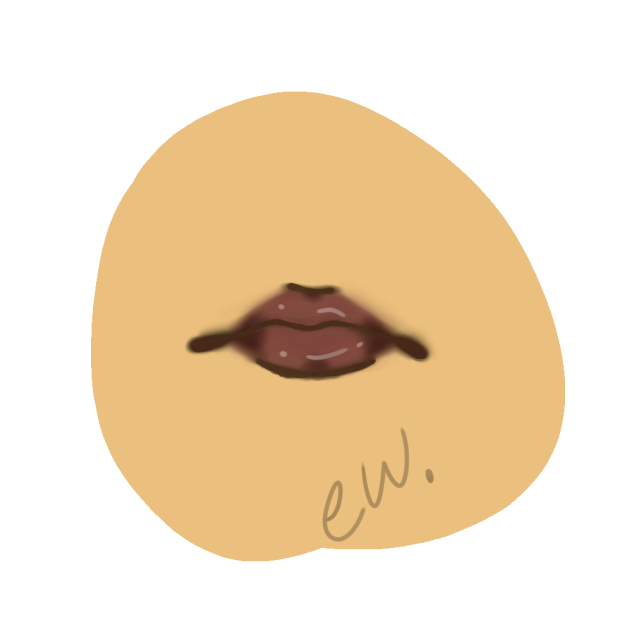 badly rendered lips