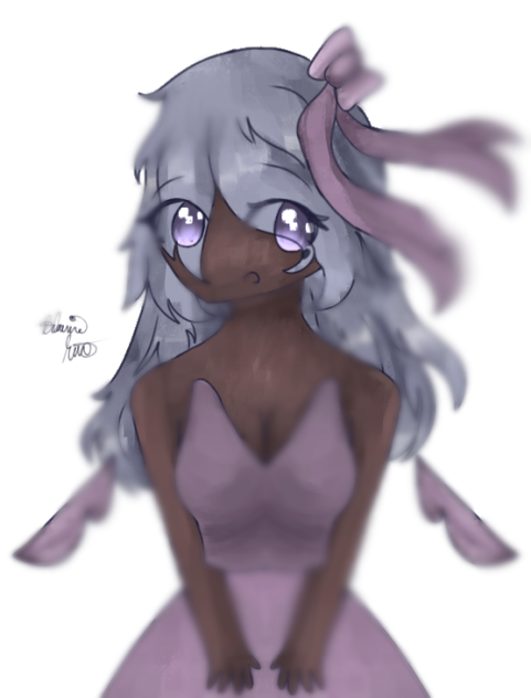 A Pretty Girl With a Long Bow Colored