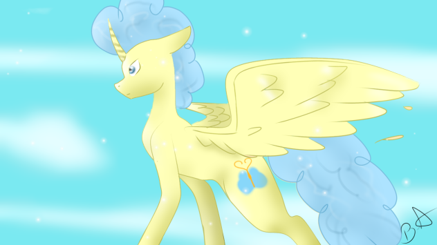 Blue, pony, alicórnio