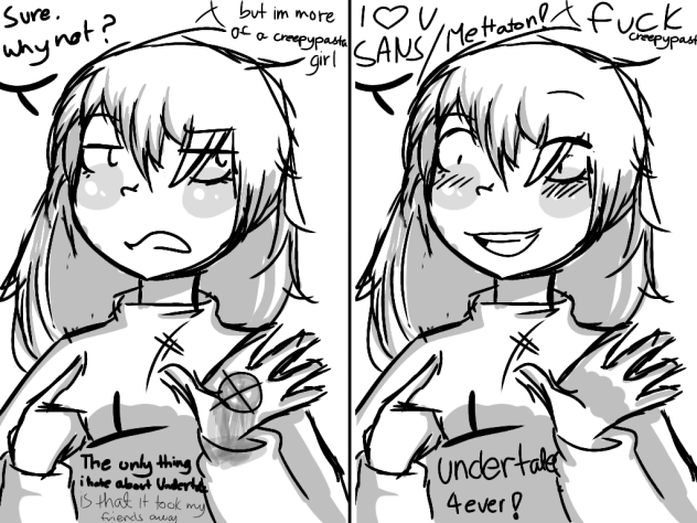 befor and after playing undertale