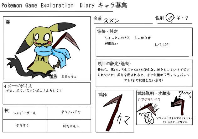 キャラ募集でーす！