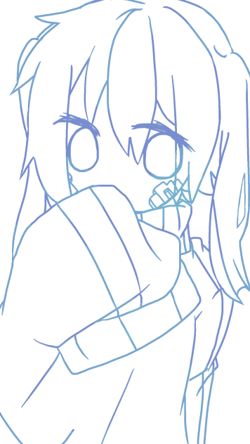 【線画】落書きエネちゃん