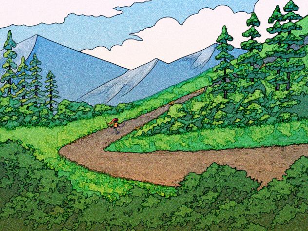 Mountain hiking