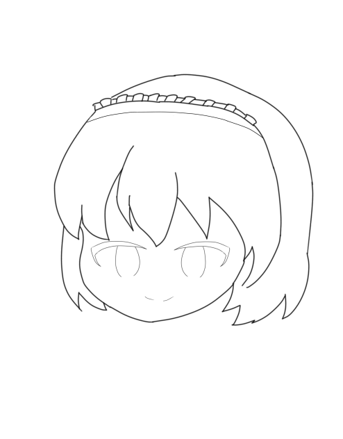 ゆっくりアリス線画