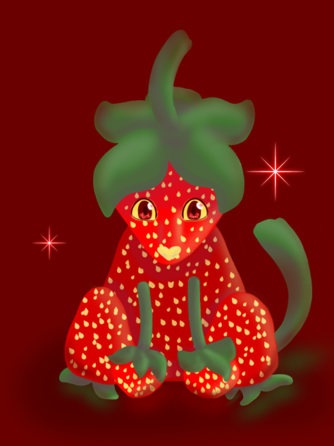 Strawberry cat