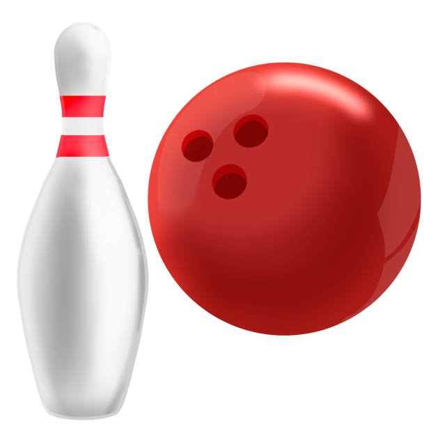 Bowling ball set red