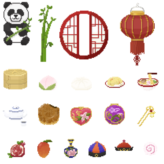 中華素材(ドット絵)
