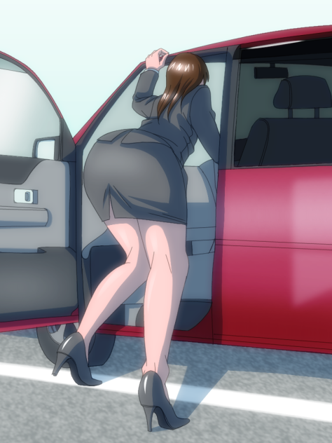 デカ尻を突き出すお姉さん