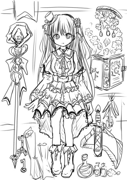 珠花の魔女さん落書き