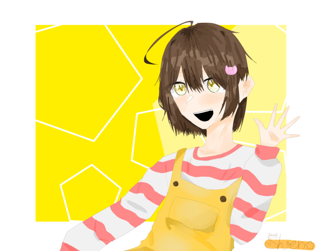 しえのちゃんの紙線画