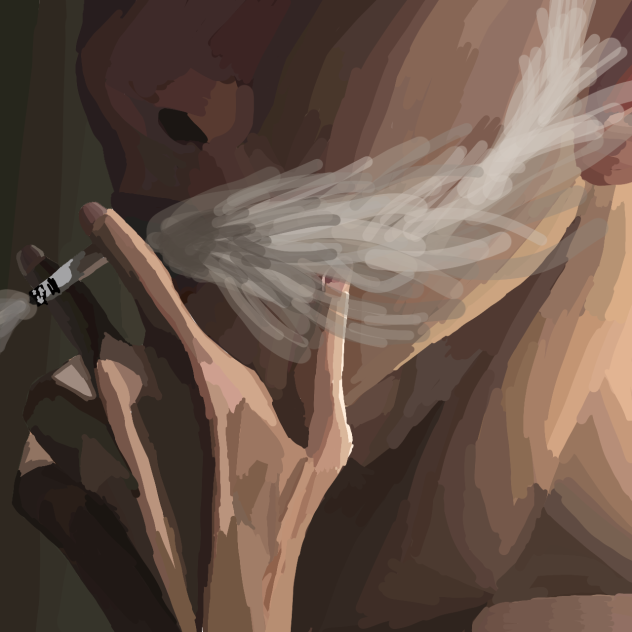 Smoking cigarettes