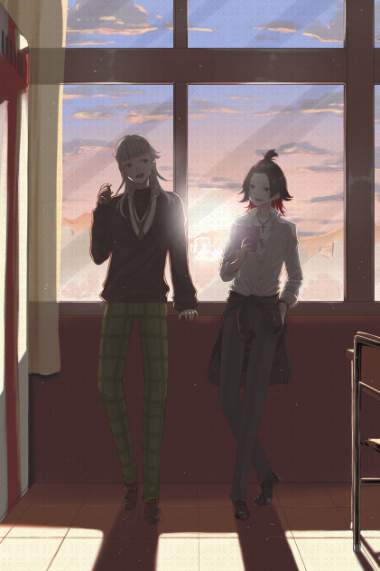 依頼イラスト「夕暮れの教室」