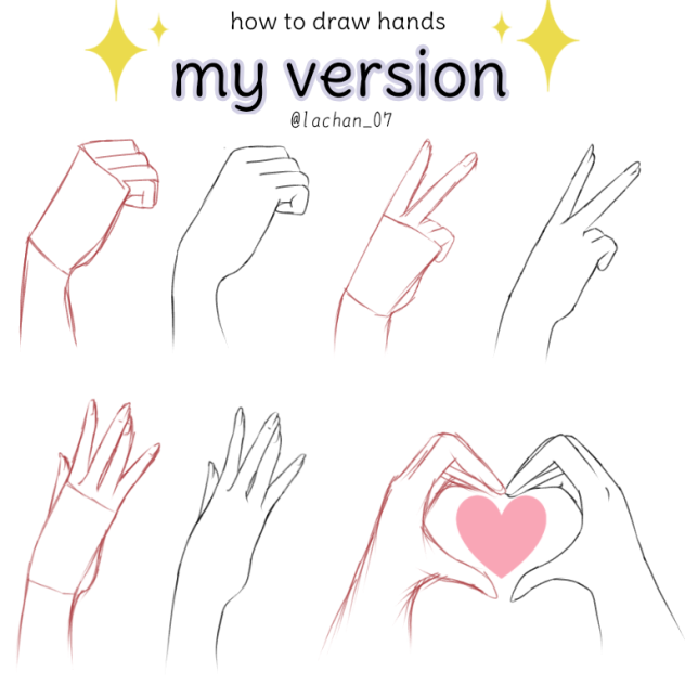 how to draw hands my version