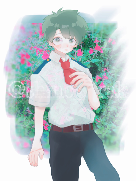 綺麗な花が似合う緑谷出久🌷