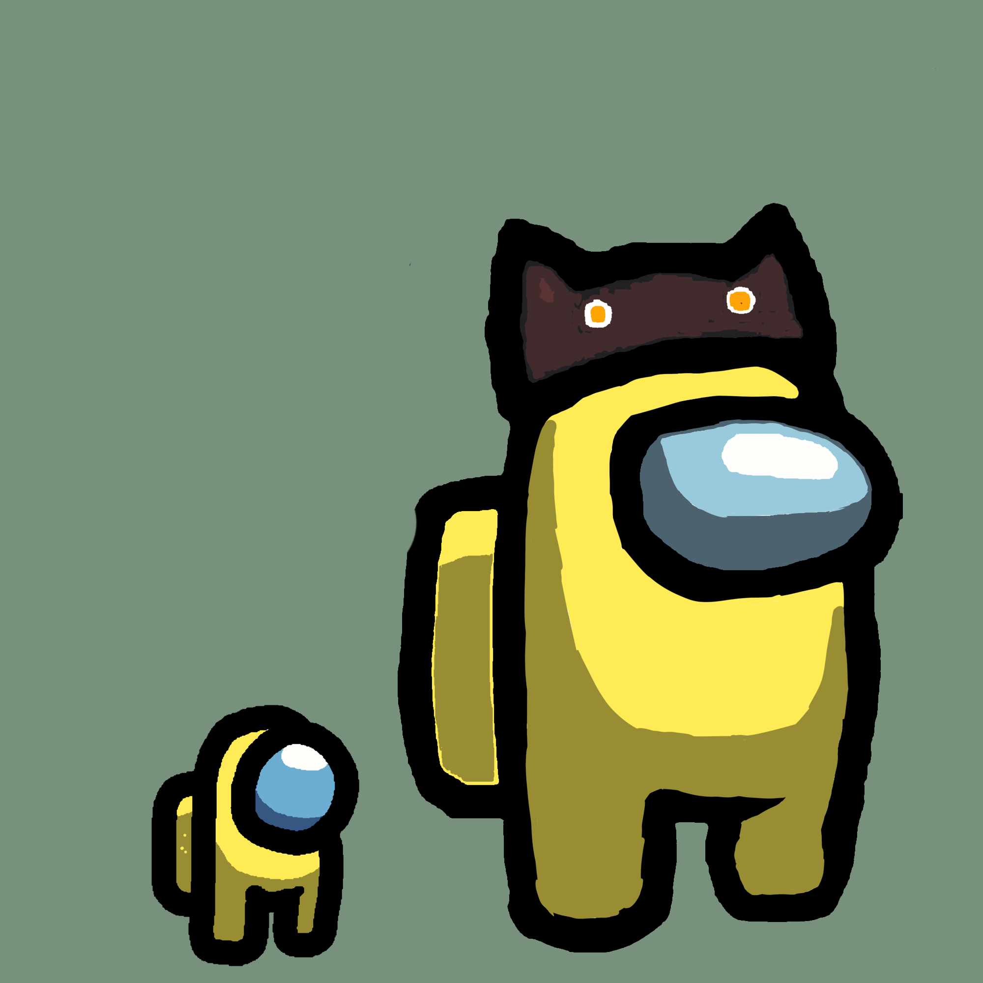 Among Us Yellow Ibispaint