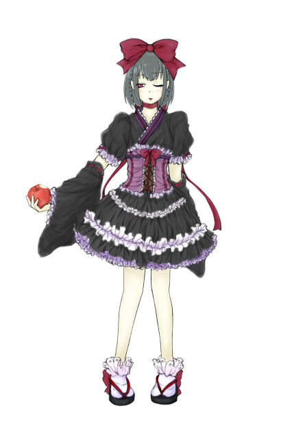 和風ゴスロリ浴衣 塗らせて（加筆させて）いただきました