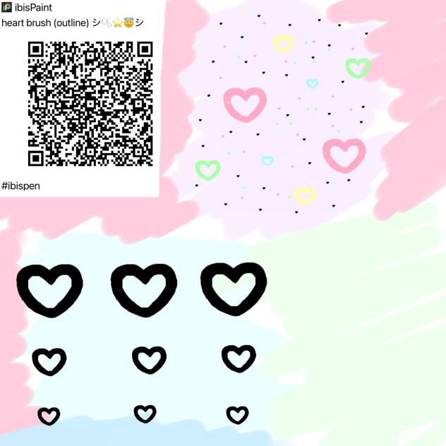 Heart brush (Outline) - ibisPaint