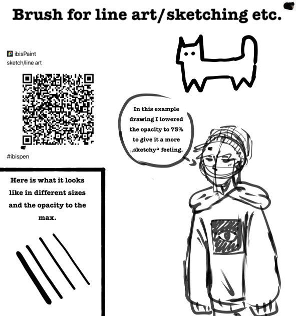 Sketch and line art QR brush