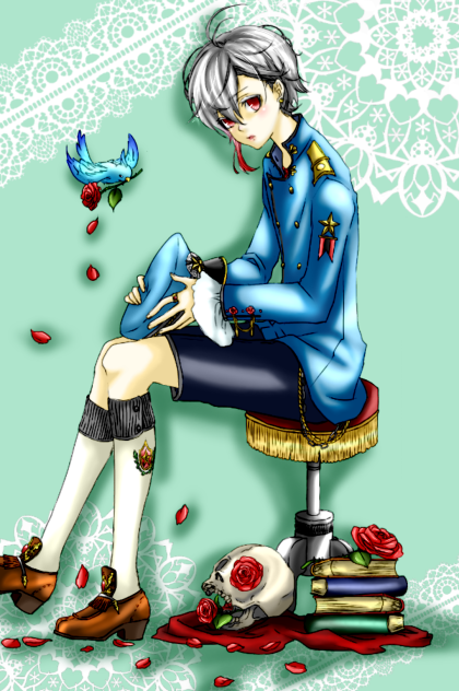 【線画】少年【お借りしました】