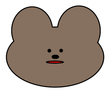 クマを描こうとしたらウサギに見えるクマになりました(200回目のイラスト)