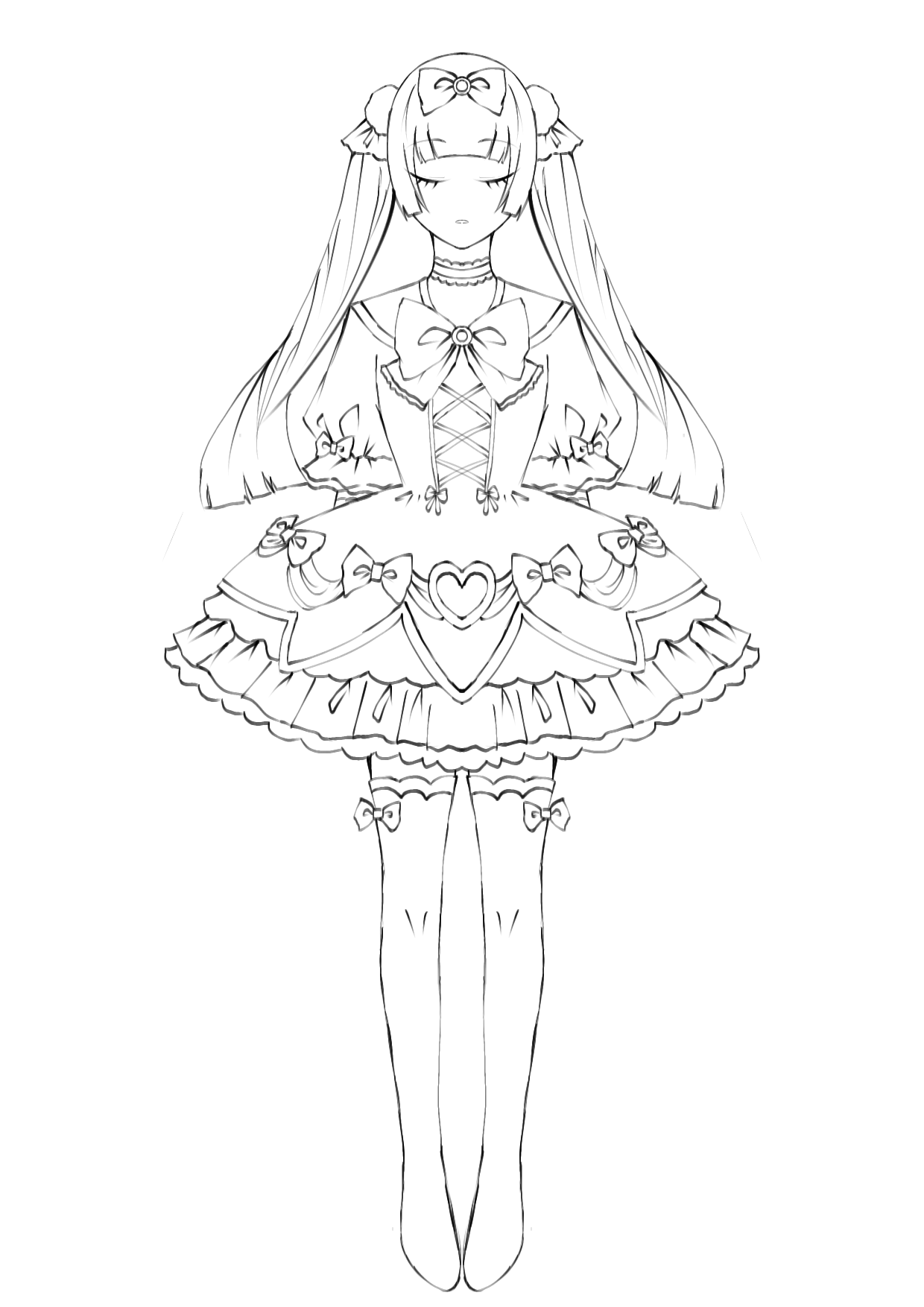 魔法少女 塗り絵 - ibisPaint