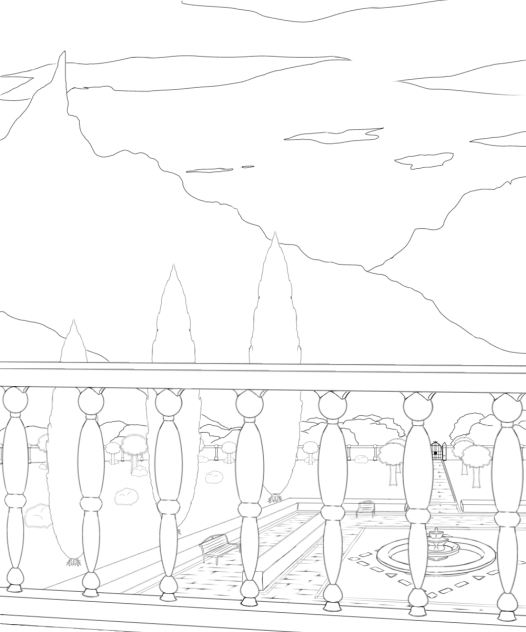 background line art