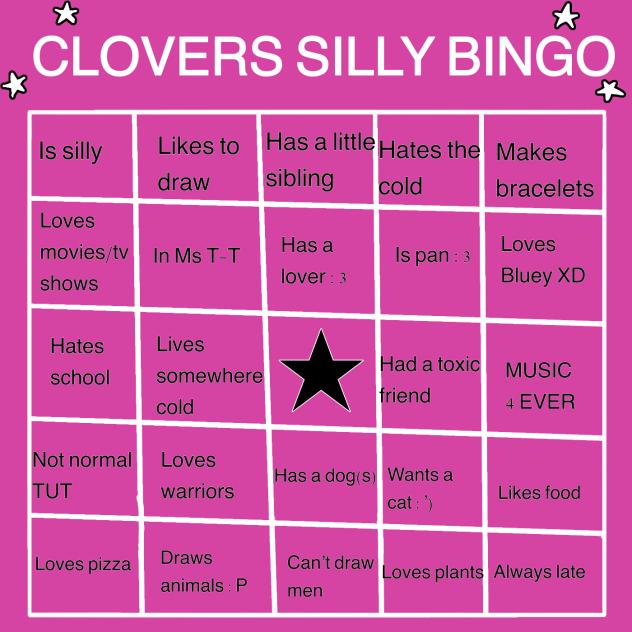 Clovers silly bingo!