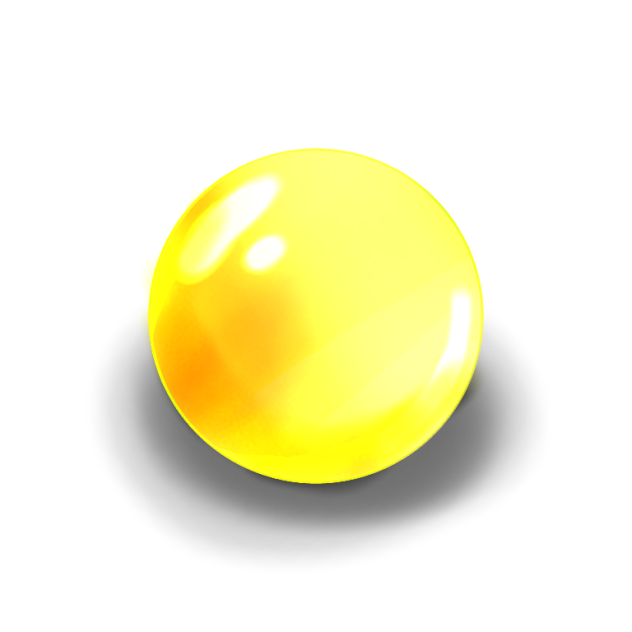 How to draw yellow shiny ball