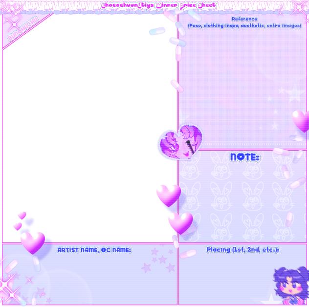 ChocochuunDTIYS winner sheets!🌀💞🩵💗