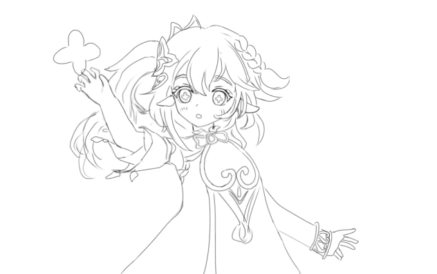 ナヒーダ　線画