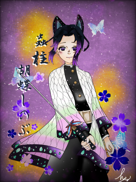 79 鬼滅の刃 蟲柱 胡蝶しのぶ Ibispaint