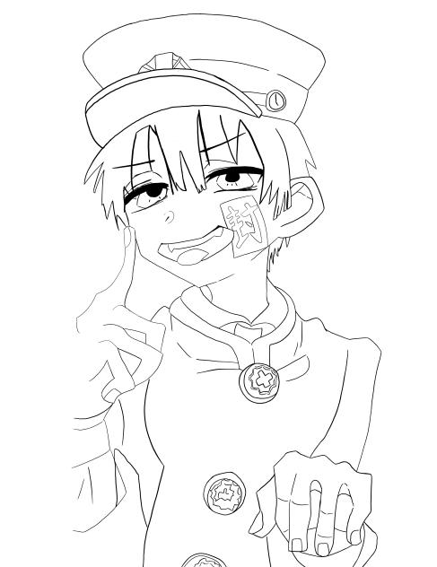 地縛少年花子くん！線画！