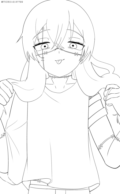 真人くん線画