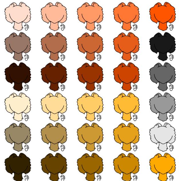 30 color furs
