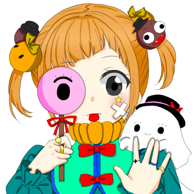 とろろさんの🎃線画をお借りしました！