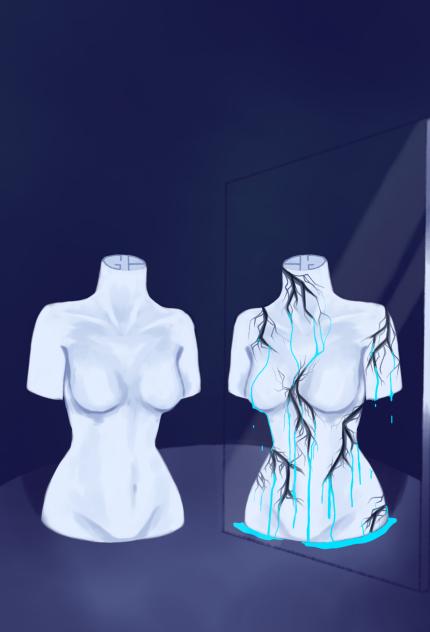 A broken reflection