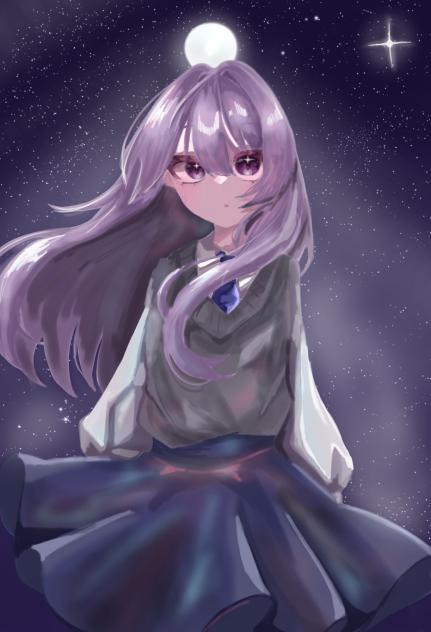 月光に照らされ
