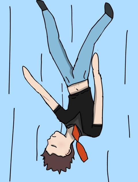 A guy falling