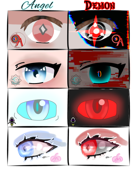 Angel and demon eyes collab - ibisPaint