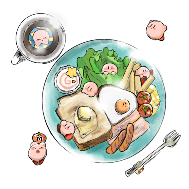 カービィと朝食